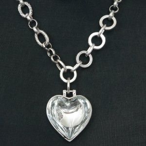 Big Heart Gem Statement Necklace